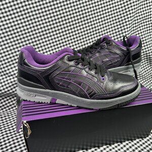 ASICS X NEEDLES X EX89 Purple Black Leather Streetwear Sneaker Men's Size 8.5
